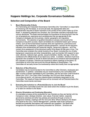 Koppers Holdings Inc. Corporate Governance Guidelines (PDF)
